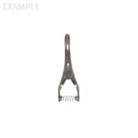 V Bulldog Clamp - titanium - Strong curve 4.0cm