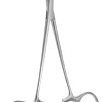 5 1/2" Vascular Forceps - curved jaw 1x2 teeth