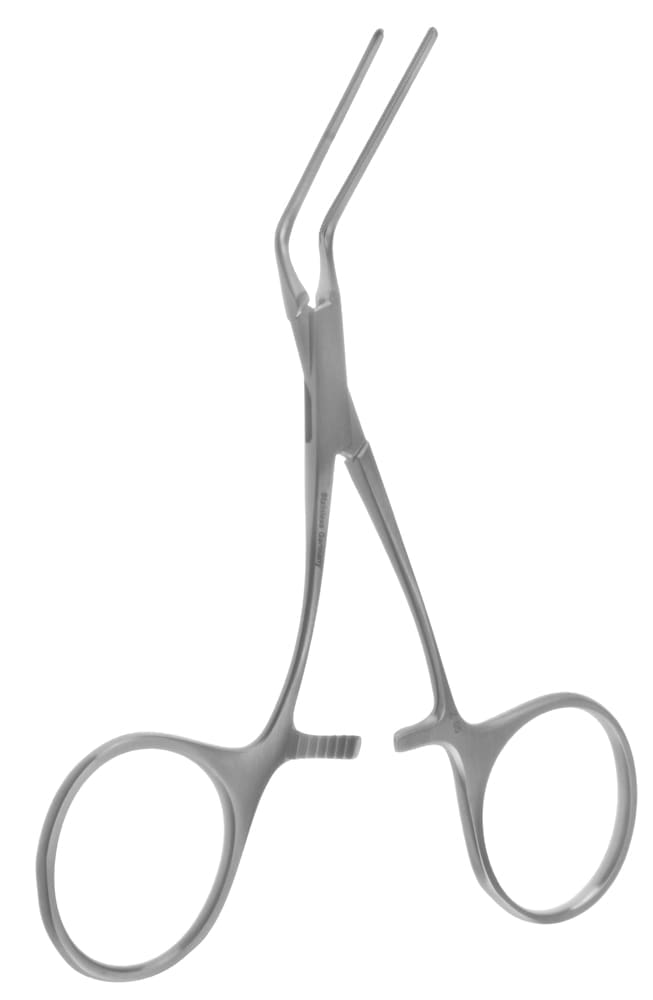 Debakey Castaneda Clamp - 1.4mm 60° jaws curved handle