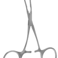 Debakey Castaneda Clamp - 1.4mm acute curved jaw curved handle