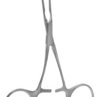 Debakey Castaneda Clamp - 1.4mm slight curved jaw curved handle