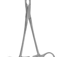 5 1/4" Cooley Pediatric Clamp - straight shanks angled jaw