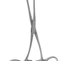 5" Neonatal Vascular Clamp - straight jaws curved shank