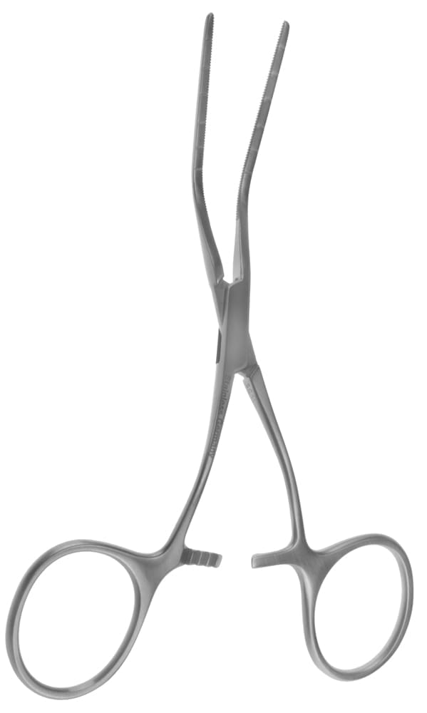 5" Castaneda Clamp - curved shanks angled jaw 30° - Image 2