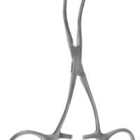 5" Castaneda Clamp - curved shanks angled jaw 30°