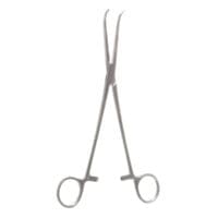 9" Rumel Thor Forceps - horz serrated "D" curve