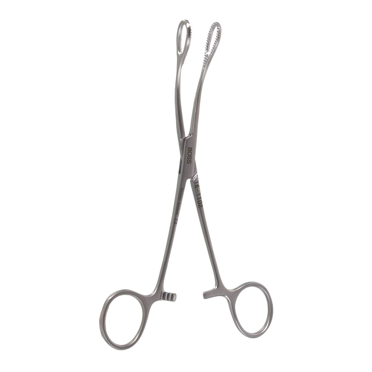 7" Foerster Sponge Forceps - curved serrated jaw - Image 2