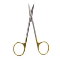 4 1/2" Iris Scissors - "GG" curved one blade serr