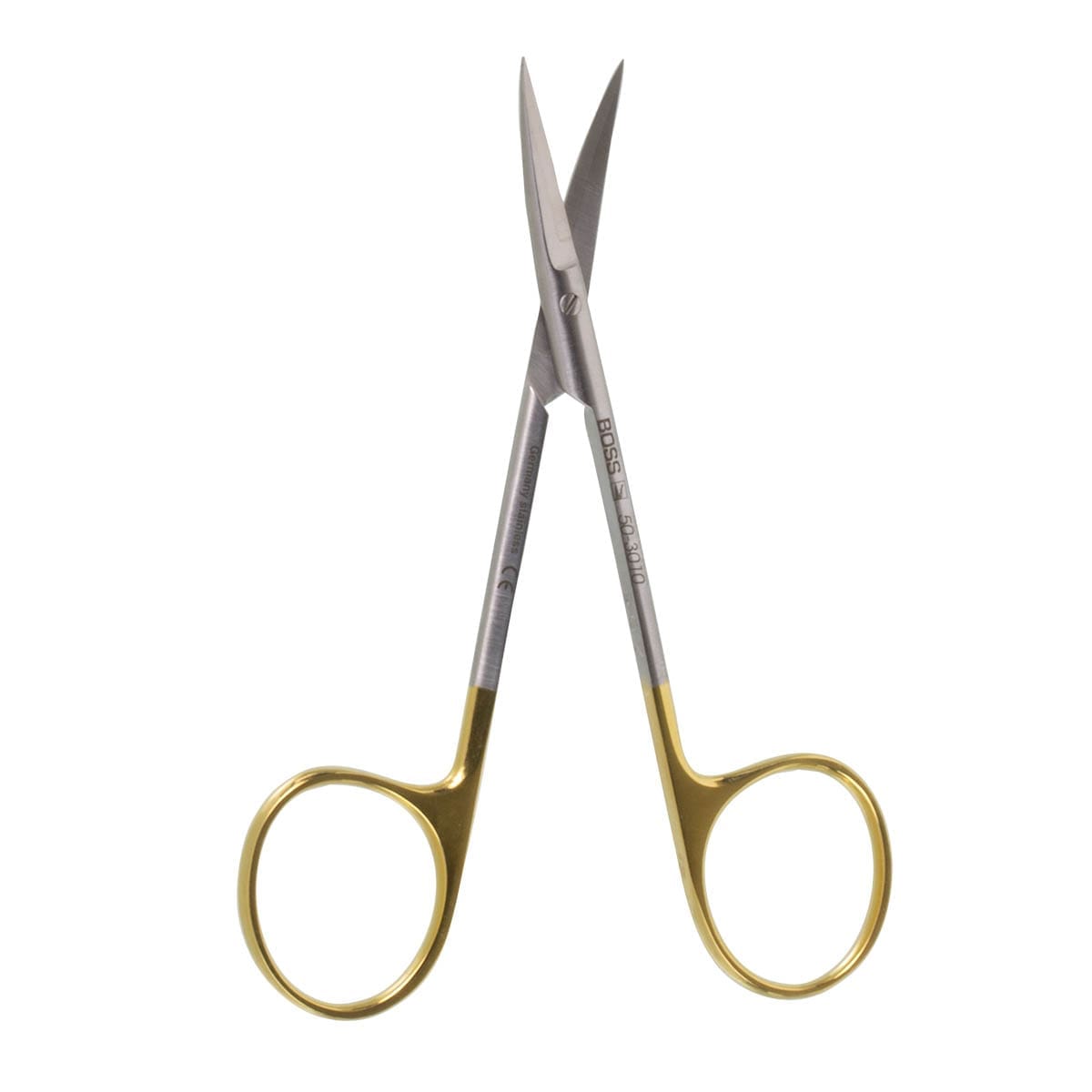 4 1/2" Iris Scissors - "GG" curved one blade serr