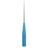 10" Color Cervical Curette - turquoise straight Size 3-0 2.9mm