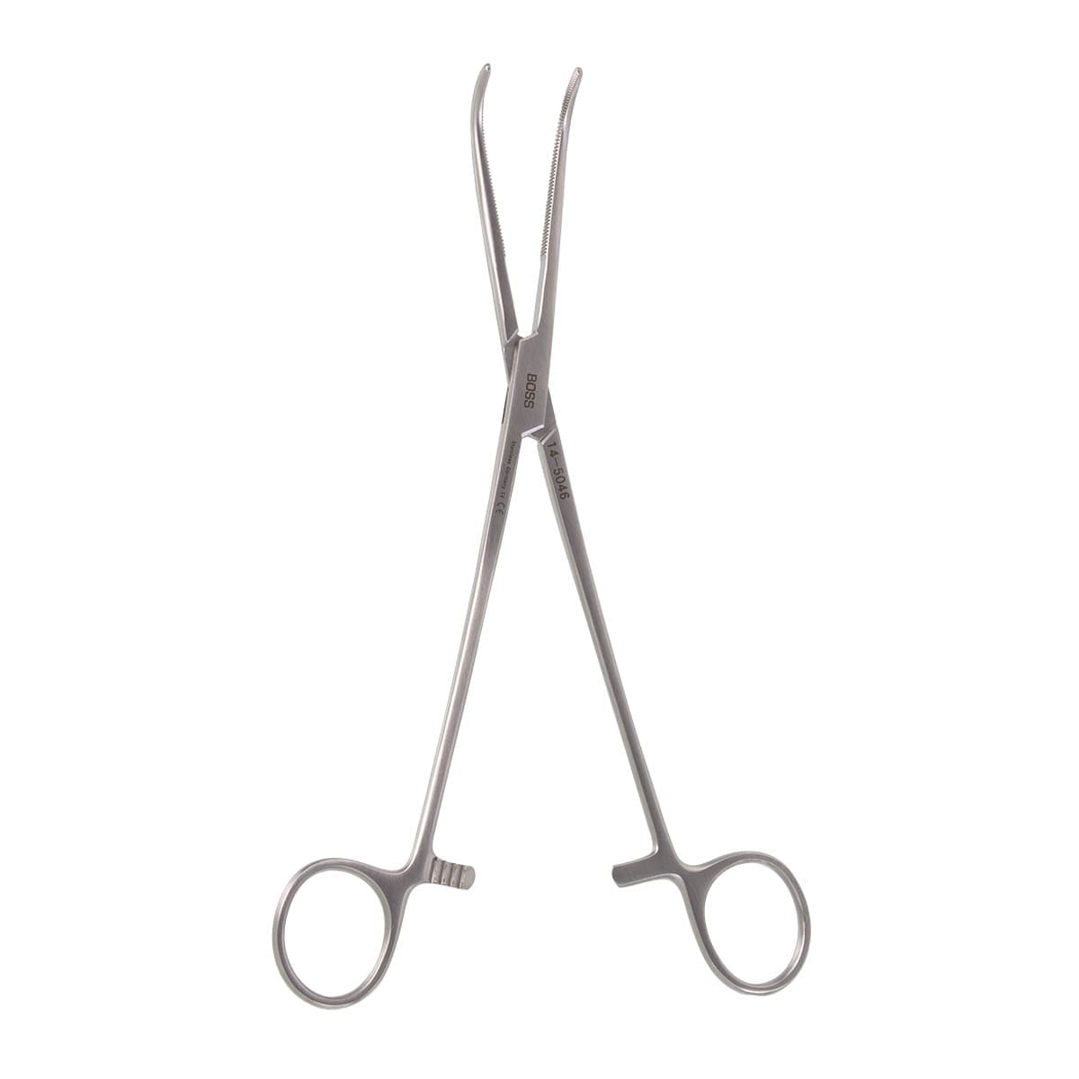 9" Rumel Thor Forceps - horz serrated "C" curve