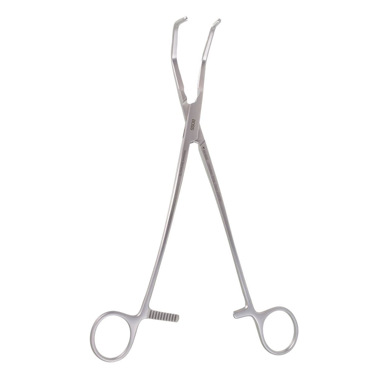 9 3/4" Debakey Tangential Occl Clamp - 4.8cm long 1.6cm deep