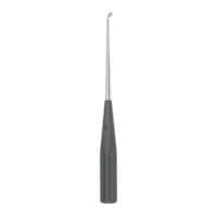 10" Color Cervical Curette - gray Angled Size 3