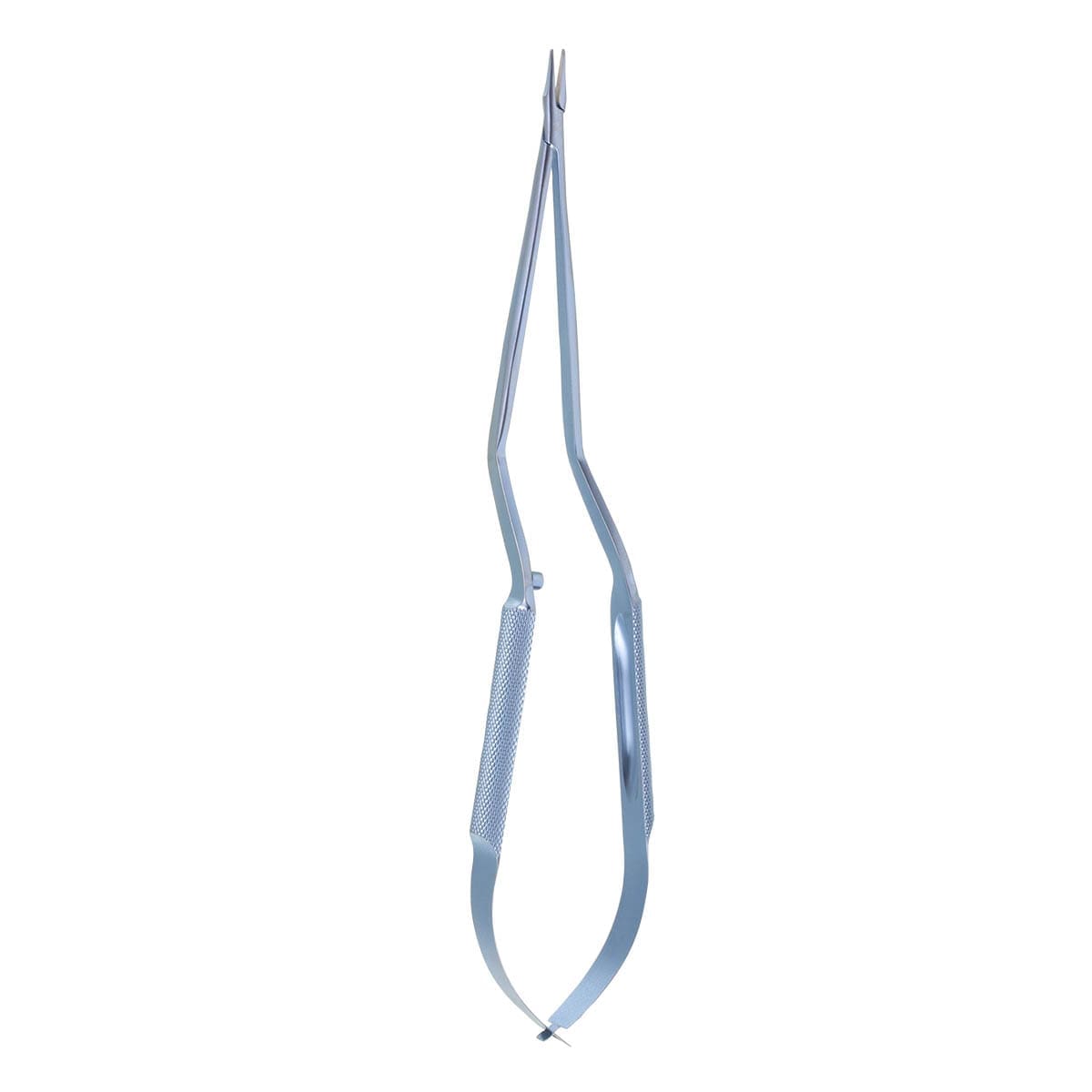 8.75" Titanium Malis Needle Holder - Bayonet straight .6mm tip w/o lock