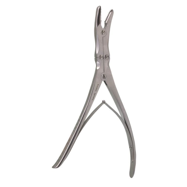 Leksell Rongeur, double action,9" w/ teeth, 15° curve, 8x16mm