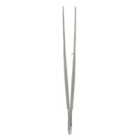 10" Gillies Thumb Forceps - 2mm x serrated