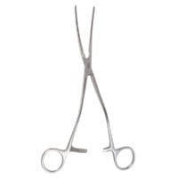 9" Zanger Abdominal Aorta Clamp - acutely curved shanks