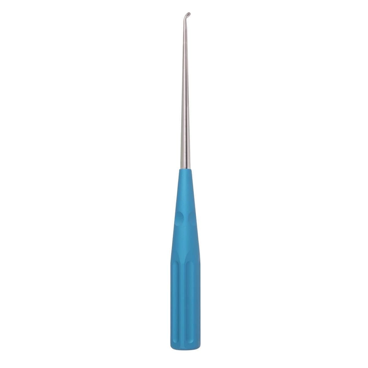 10" Color Cervical Curette - Turq. Angled Size 3-0