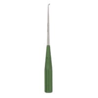 10" Color Cervical Curette - green Angled Size 0