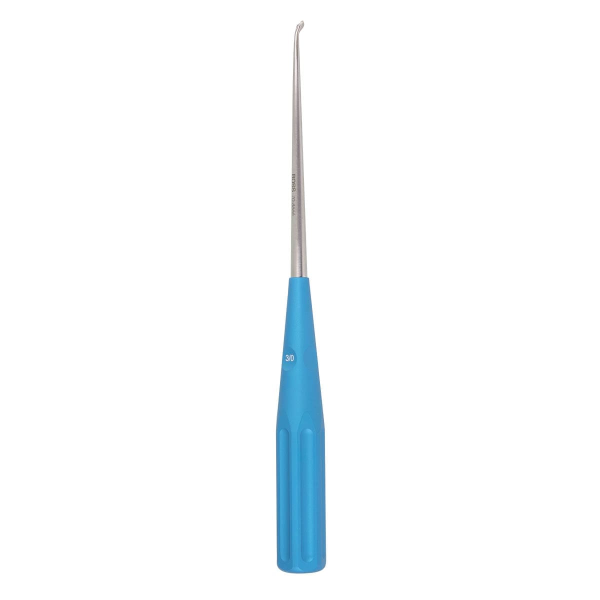 10" Color Cervical Curette - turq. Rev. Angled 3-0