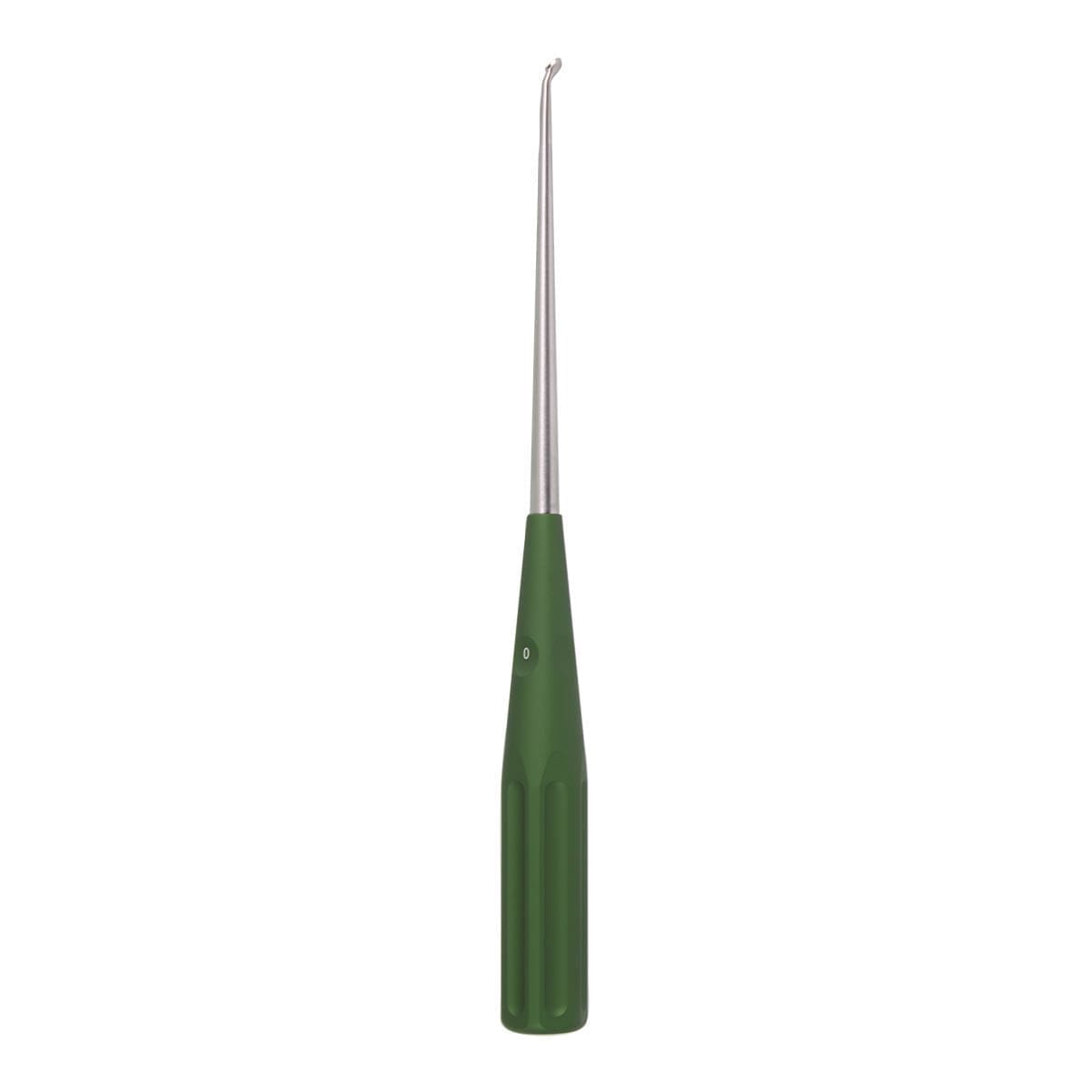 10" Color Cervical Curette - green Rev. Angled 0