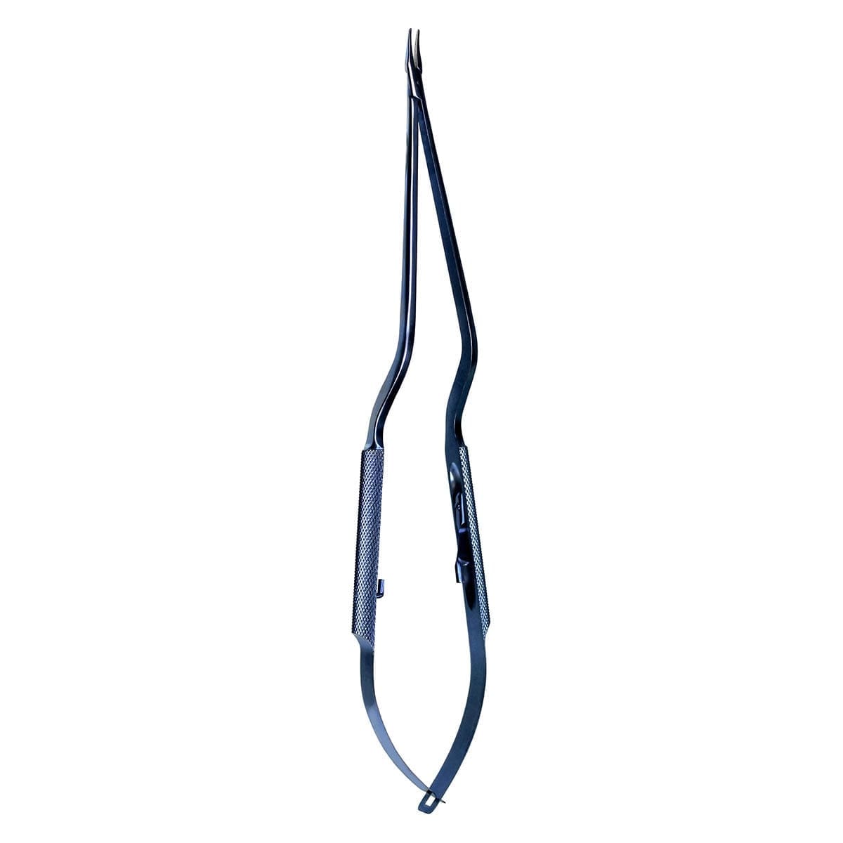 8" Titanium Micro Needle Holder - Bayonet curved locking