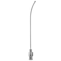 Suction Needle - olive tip curved 1.2x80mm