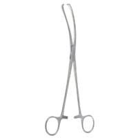 9" Teale Vulsellum Forceps - curved to side
