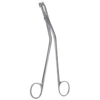 8 1/4" Schubert Uterine Biopsy Forceps - curved to side