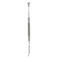 5 7/8" Paton Spatula & Spoon - 6x15mm grooved spoon blade