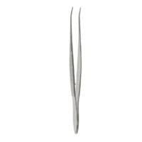 Dress Forceps - serrated delicate tips left curve