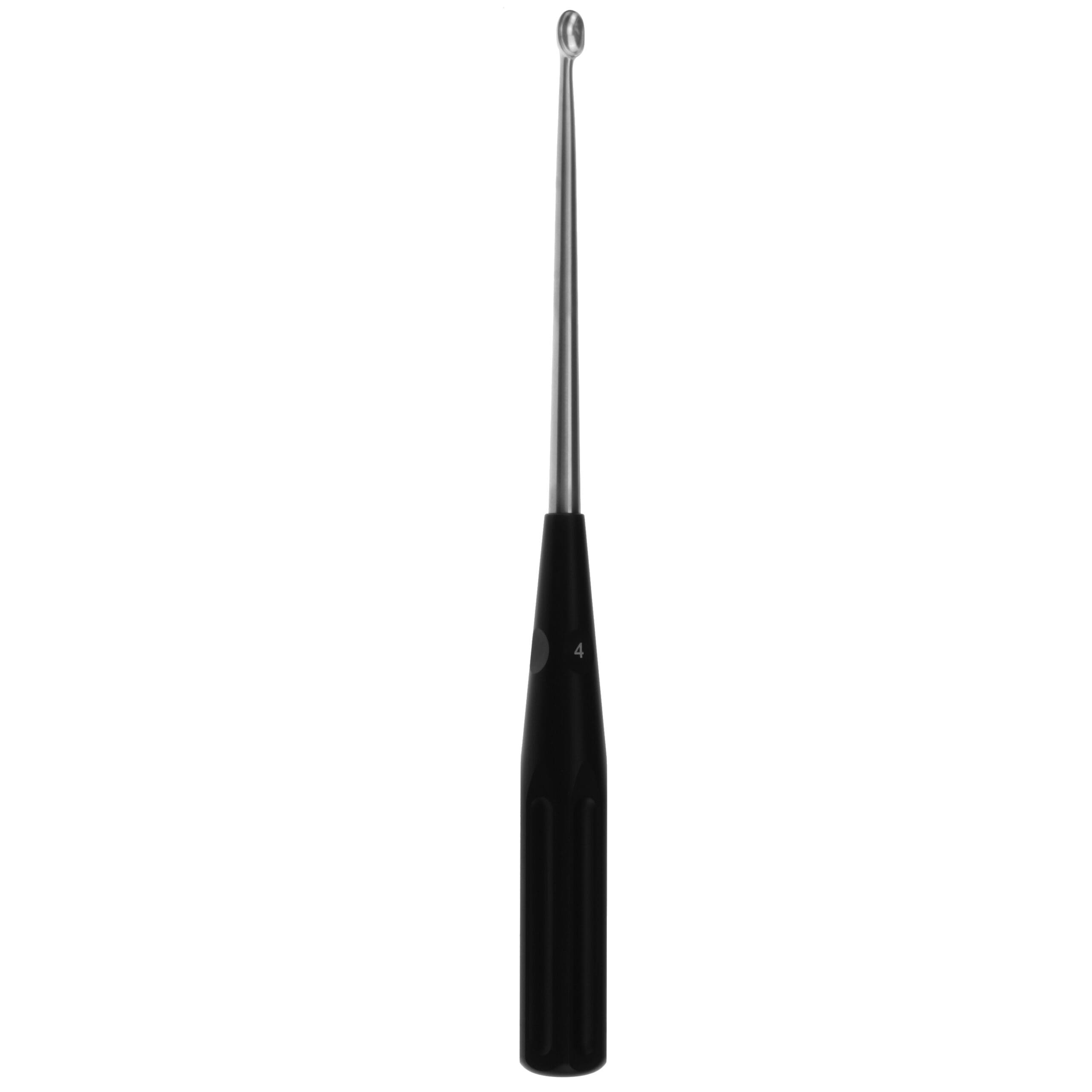 10" Color Cervical Curette - black Size 4 7.3mm