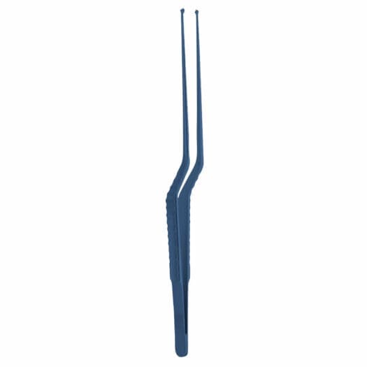 Rhoton Tumor Forceps, Bay, Titanium, serrated, 8 3/4"