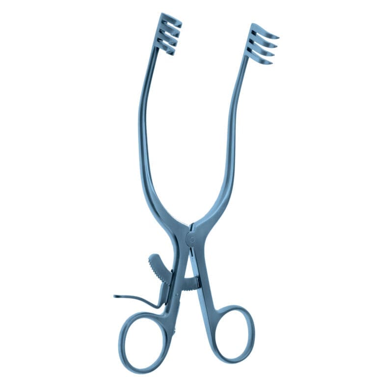 Adson Cerebellum Retractor, 7 1/2" angled, shrp, titanium