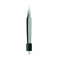 Jewelers Bipolar Forceps, straight, 0.4mm tips, 4 3/4"