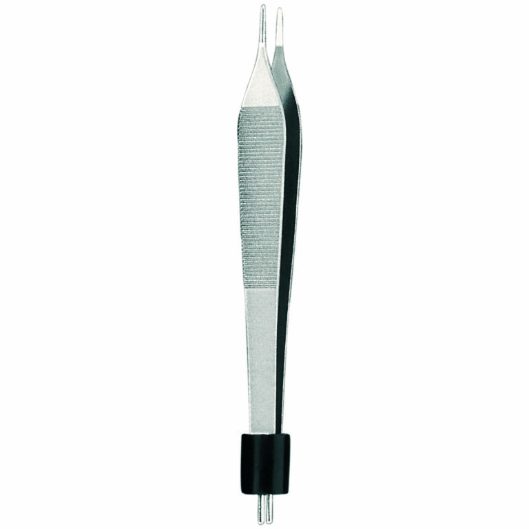 Adson Bipolar Forceps, 1mm tips, 4-3/4" Smooth, non-insulated