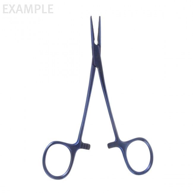 5" Halsted Mosquito Forceps - curved 1x2 titanium