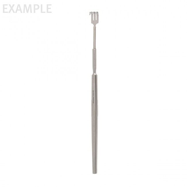 6 1/4" Flexible Neck Retractor - 2 prng blunt