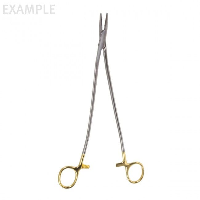 10 1/2" Bozeman Needle Holder - TC "s" curved shanks curved jaw