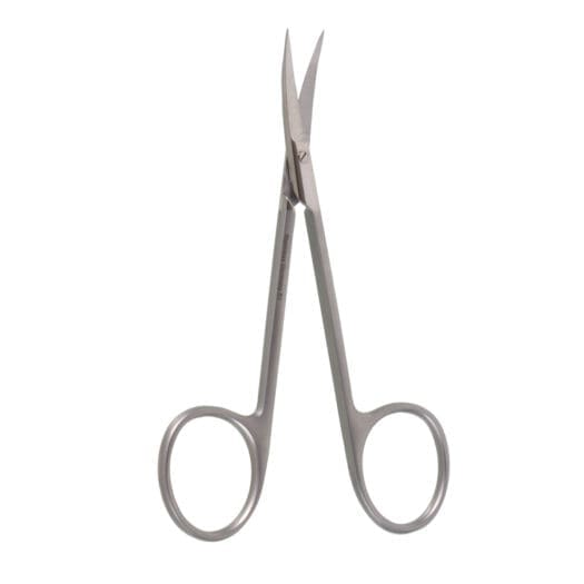 Iris Scissors, Shark Edge, curved, 4 1/2"