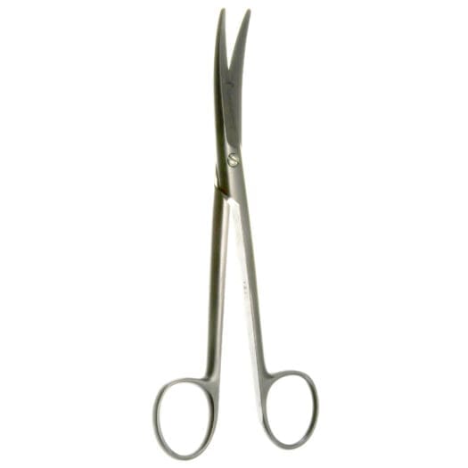 Mayo Scissors, Shark Edge, curved, 6 3/4"