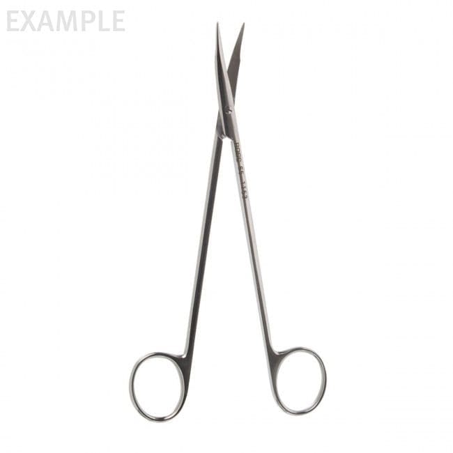6" Reynolds Dissector Scissors - slightly curved blades serr