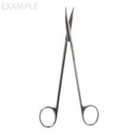 7" Reynolds Dissector Scissors - slightly curved blades serr