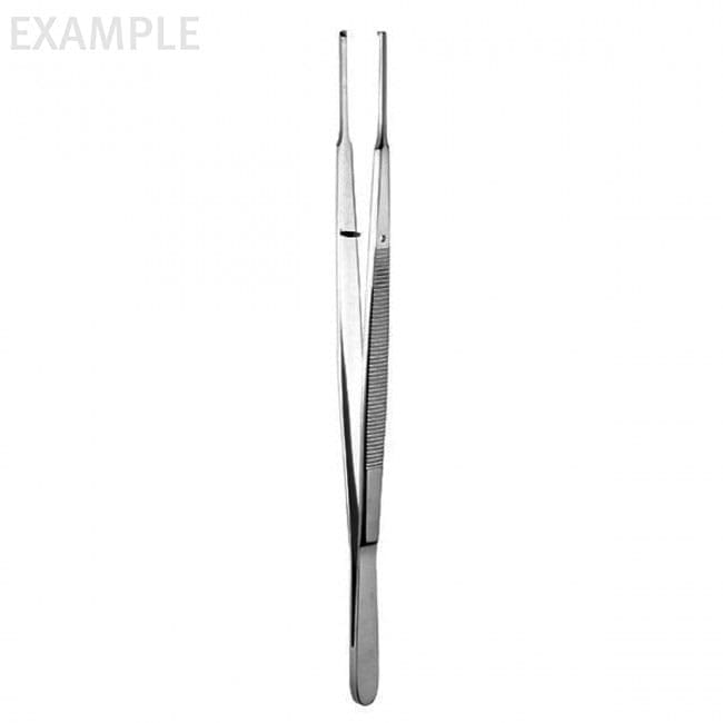 7" Gerald Tissue Forceps - 1x2 curved