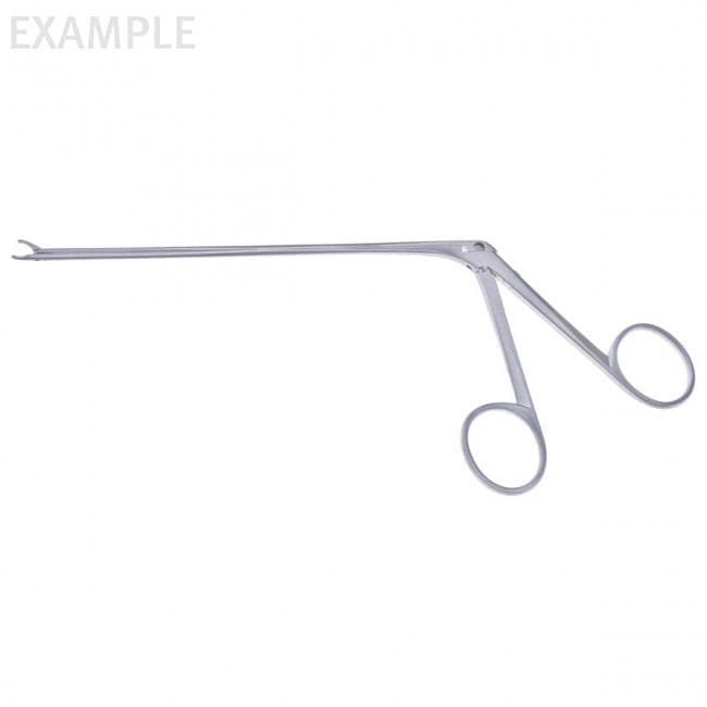 Micro Alligator Forceps -.5mm cup 5.5" shaft curved right