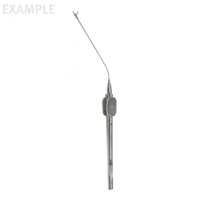 Micro Cup Forceps - 1mm cup squeeze handle curved up