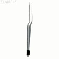 Malis-Style Bayonet Bipolar Forceps, insulated, 1.5mm tip, 7.75"