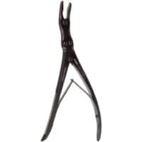 Leksell Rongeur, lt curved handle, jaws 5mm wide, 9″, Panther Ceramic Coating