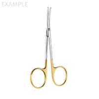 4 1/2" Strabismus Scissors - "GG" curved one blade serr