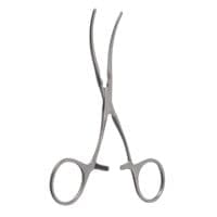 5" Debakey Ring Handle Bulldog Clamp - "S" curved jaw